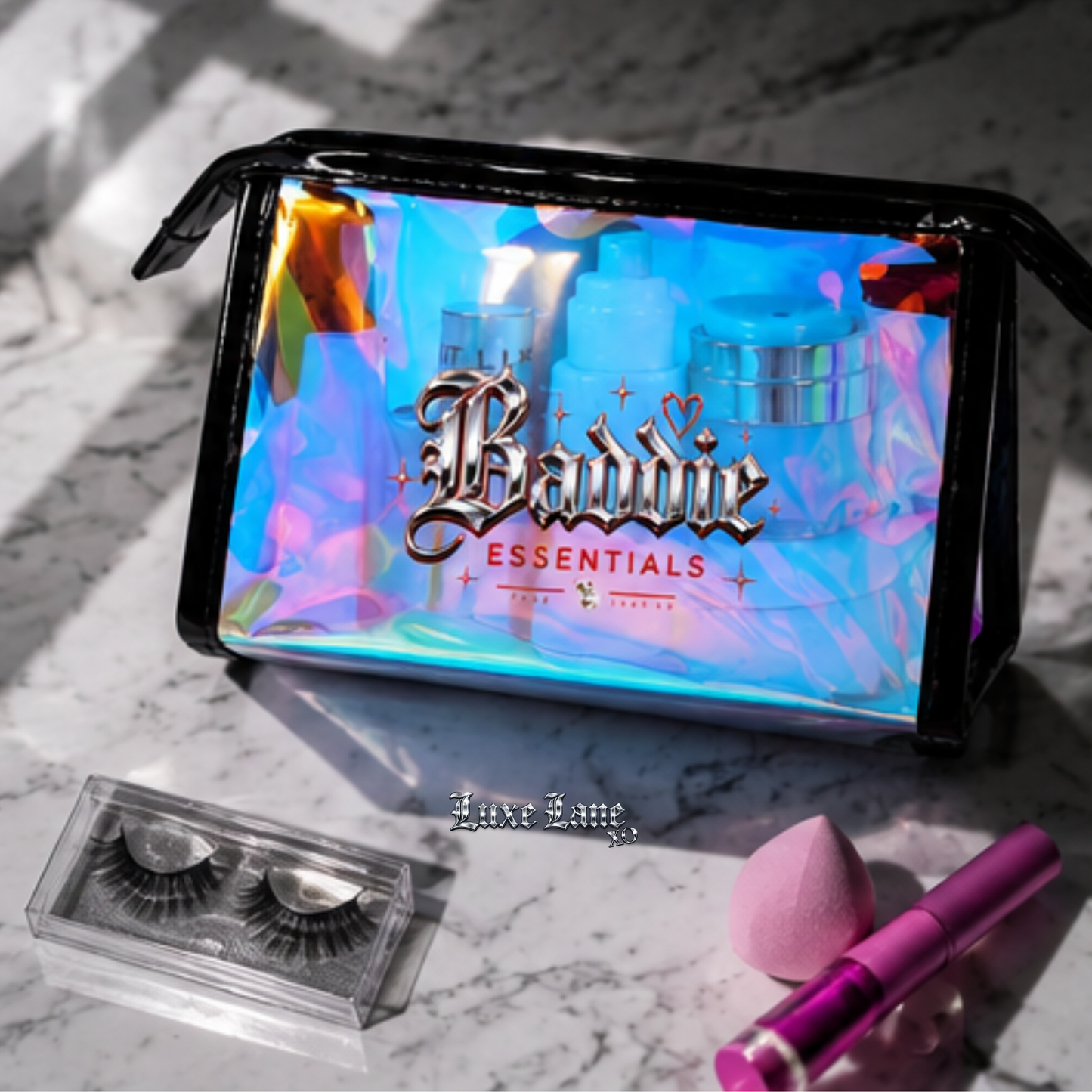 Luxe Holographic Makeup Bag