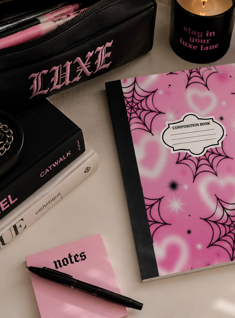 Pink Web Composition Notebook