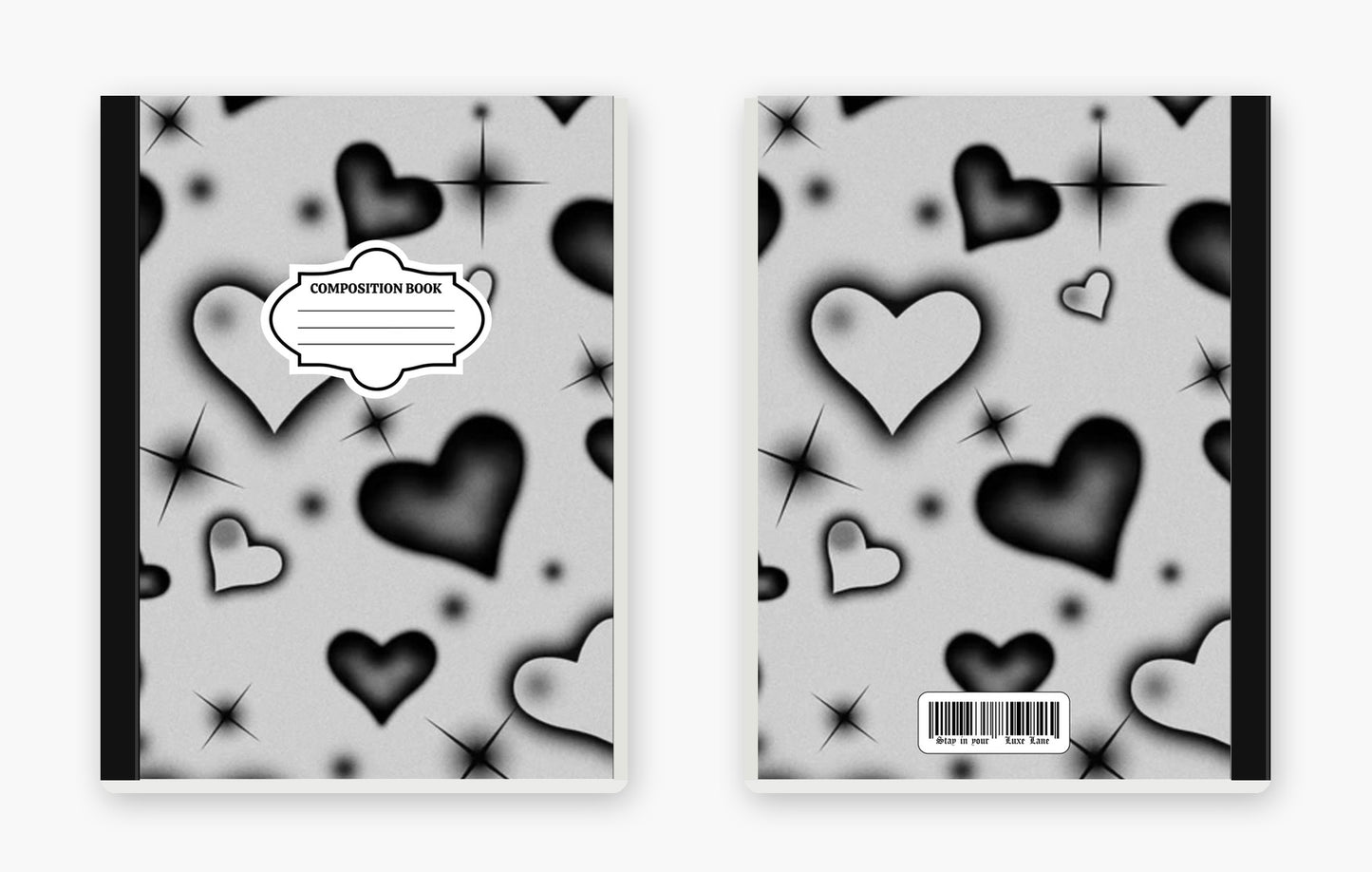 Blurred Hearts Composition Notebook