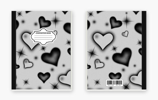 Blurred Hearts Composition Notebook