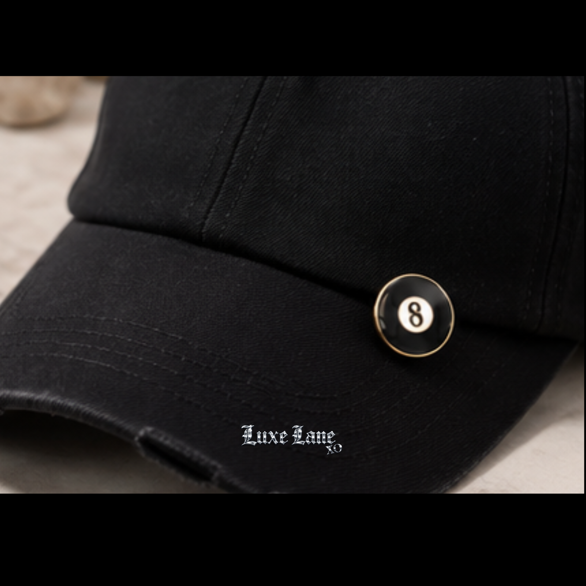 Luxe Eight Ball Enamel Pin 🎱🖤