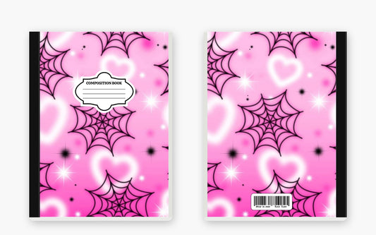 Pink Web Composition Notebook
