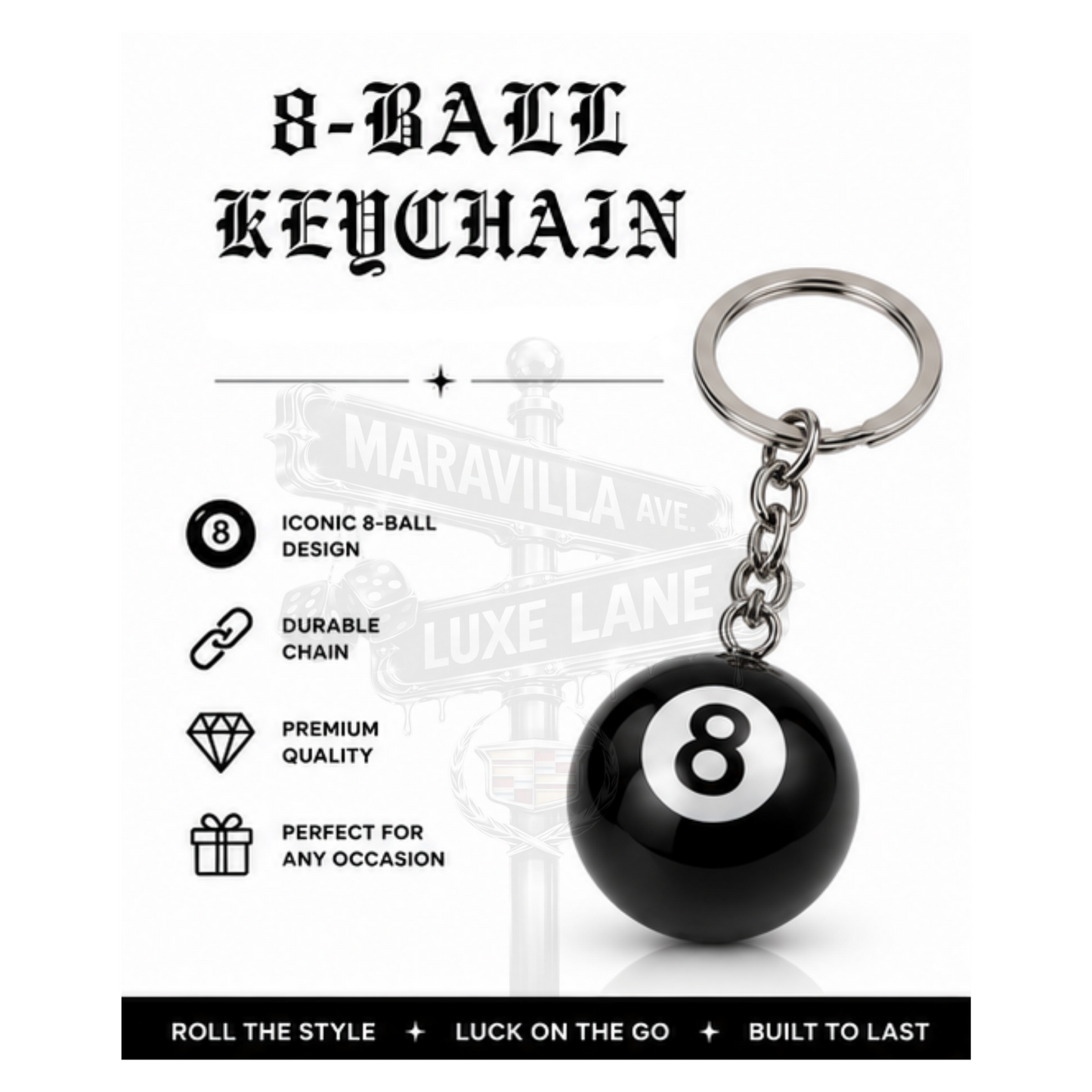 Classic 8-Ball Keychain