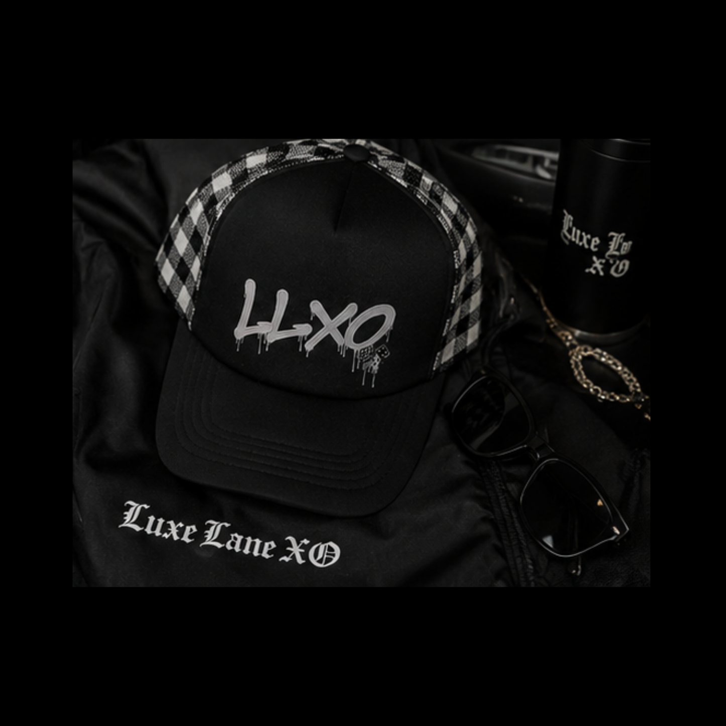 Luxe Plaid Trucker Hat